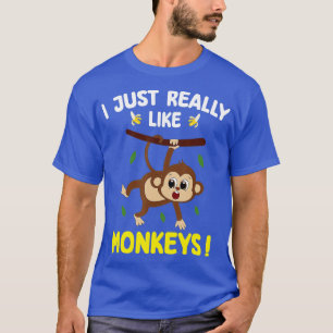 Ich mag Affen Niedlichen Affen-Kleinkind T-Shirt