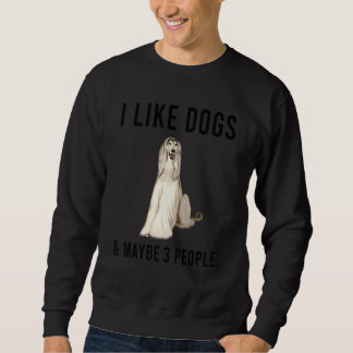 Ich mag Afghan-Hound-Hunde und vielleicht 3 Leute Sweatshirt