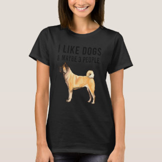 Ich mag Akita Hunde und vielleicht 3 Leute T-Shirt