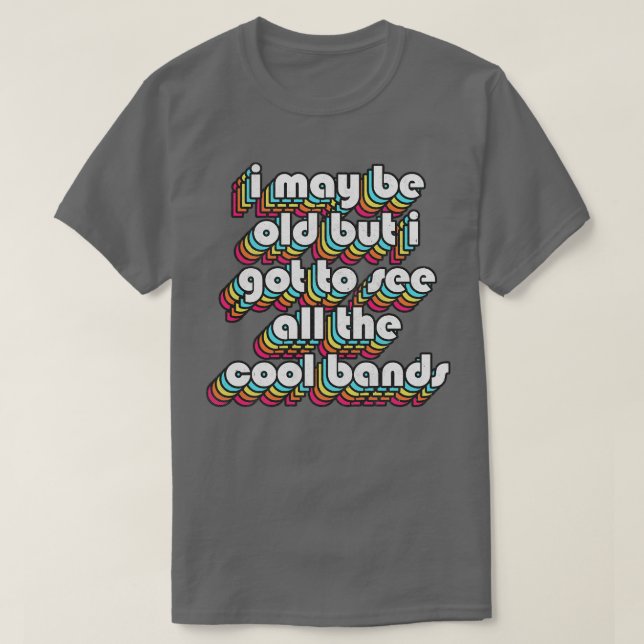 Ich mag altes Funny Music Lover Geschenk T-Shirt (Design vorne)