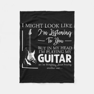 Ich mag aussehen, als höre ich dir Musikgitarre Fleecedecke