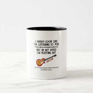 Ich mag aussehen, als höre ich dir zu, aber in mei zweifarbige tasse