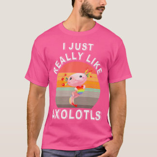 Ich mag Axolots Funny Mexican Salamande T-Shirt
