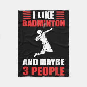 Ich mag Badminton und vielleicht 3 Leute Badminton Fleecedecke
