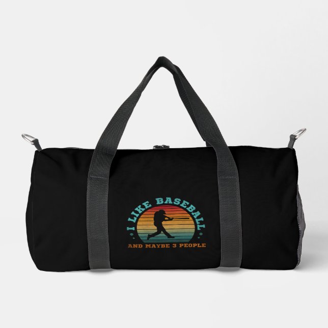 Ich mag Baseball und vielleicht 3 Leute Duffle Bag (Vorderseite)