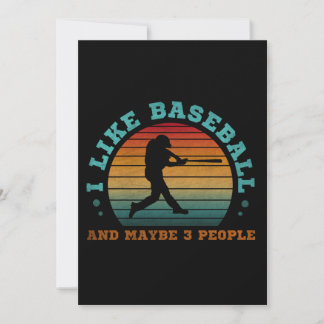 Ich mag Baseball und vielleicht 3 Leute Einladung
