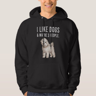 Ich mag Bichons Frise Hunde und vielleicht 3 Leute Hoodie