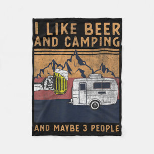 Ich mag Bier-Camping und vielleicht 3 Leute - Lust Fleecedecke