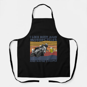 Ich mag Bier und Motorräder - Motorrad-Geschenk Schürze
