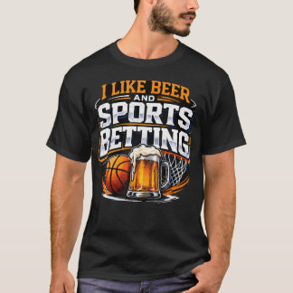Ich mag Bier und Sportwetten Parlay Trinken T-Shirt