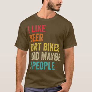 Ich mag Bierfahrräder, vielleicht 3 Leute MX Rider T-Shirt