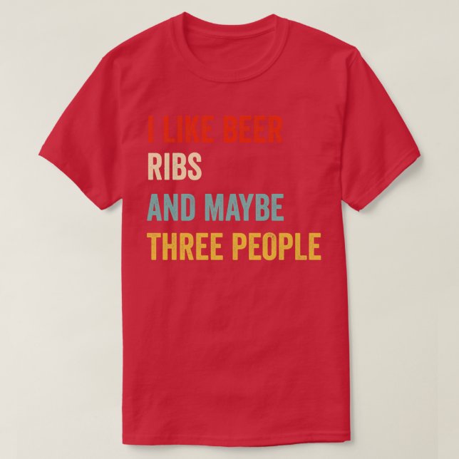 Ich mag Bierribs T-Shirt (Design vorne)