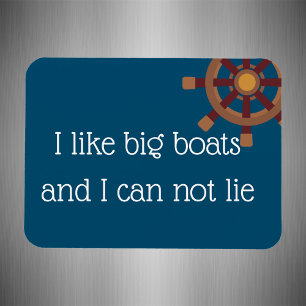 Ich mag Big Boats Stateroom Funny Cruise Door Magnet