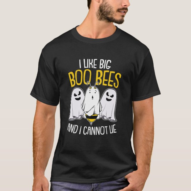 Ich mag Big Boo Bienen Lazy DIY Halloween Kostümpu T-Shirt (Vorderseite)