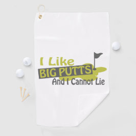 Ich mag Big Putts Golf Spaß Golfhandtuch