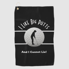 Ich mag Big Putts Golfer Sports Spaß für ihr Schwa Golfhandtuch