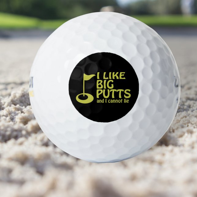 Ich mag Big Putts Golfing Spaß Golfball (Von Creator hochgeladen)