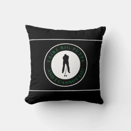 Ich mag Big Putts Sport Golfer Modernes Schwarzes Kissen