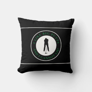 Ich mag Big Putts Sport Golfer Modernes Schwarzes  Kissen