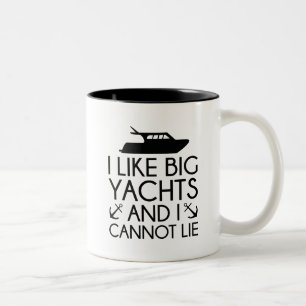 Ich mag Big Yachten Zweifarbige Tasse