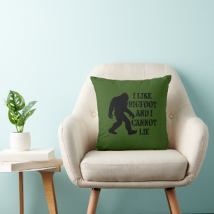Ich mag Bigfoot und ich kann nicht leben Kissen