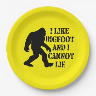 Ich mag Bigfoot und ich kann nicht leben Pappteller
