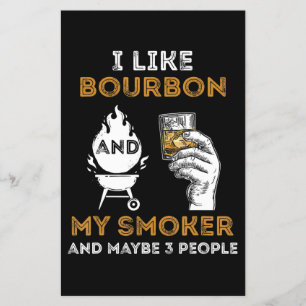 Ich mag Bourbon Mein Raucher Vielleicht 3 Personen Flyer