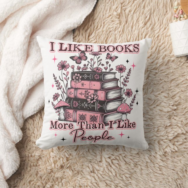 Ich mag Bücher mehr als... Kissen (Decke)