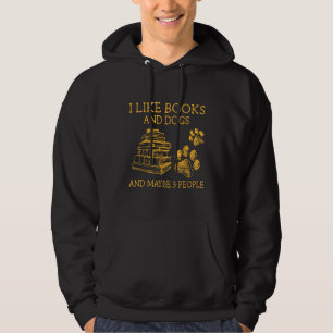 Ich mag Bücher und Hunde und vielleicht 3 Leute Vi Hoodie