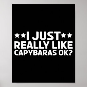 Ich mag Capybaras einfach wirklich ok Capy Nagetie Poster