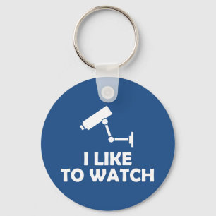 Ich mag CCTV-Videoüberwachungskameraaufnahmen anse Schlüsselanhänger