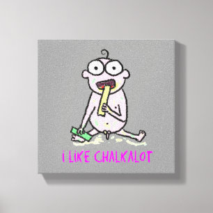 Ich mag Chalkalot Leinwanddruck