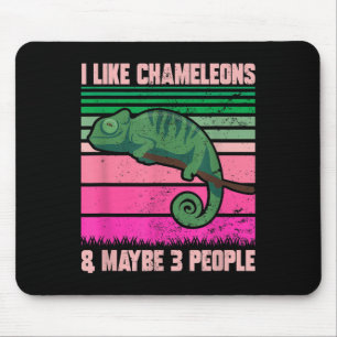 Ich mag Chamäleons vielleicht 3 Leute lustige Zita Mousepad
