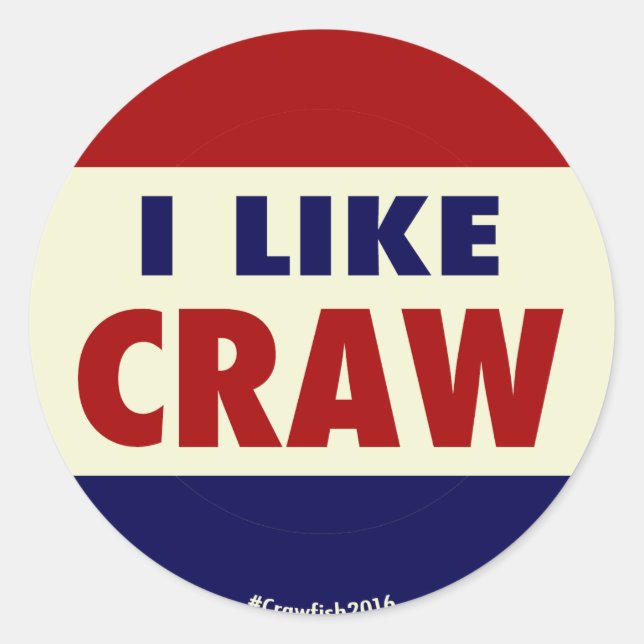 Ich mag Craw! #Crawfish2016 Sticker (Vorderseite)