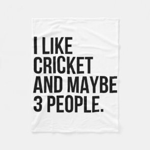 Ich mag Cricket und vielleicht 3 Leute lustiger Cr Fleecedecke