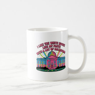 Ich mag das Weiße Haus wie meine Hose mit viel Kaffeetasse
