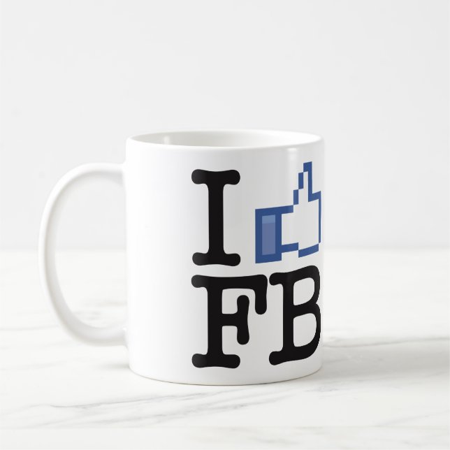 Ich mag Daumen FB Facebook herauf Tasse (Links)