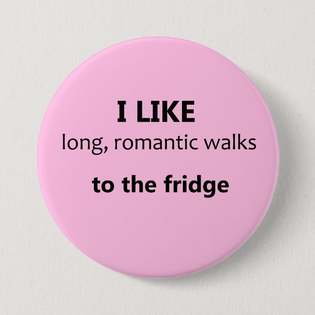 Ich mag den langen romantischen Wander-Button - Li Button (Vorderseite)