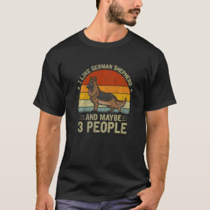 Ich mag deutschen Schäferhund und vielleicht 3 Leu T-Shirt