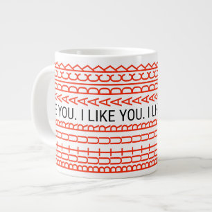 ICH MAG DICH, ABER versteckte Nachricht Funny Subl Jumbo-Tasse