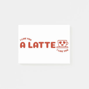 Ich mag dich als Latte Post-it Klebezettel