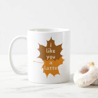 Ich mag dich ein letztes Fall-Ahorn-Blätter Herbst Kaffeetasse