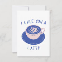 Ich mag dich eine Latte-Kaffeekarte