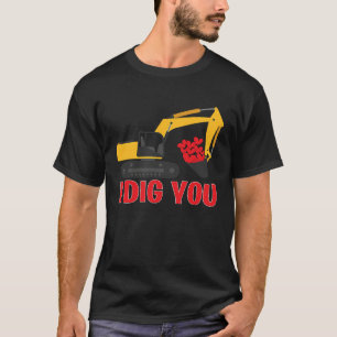 Ich mag dich glücklicher Konstruktions-LKW Valenti T-Shirt
