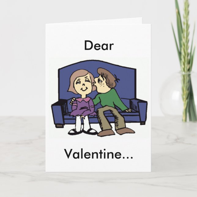 Ich mag dich Valentine Feiertagskarte (Vorderseite)