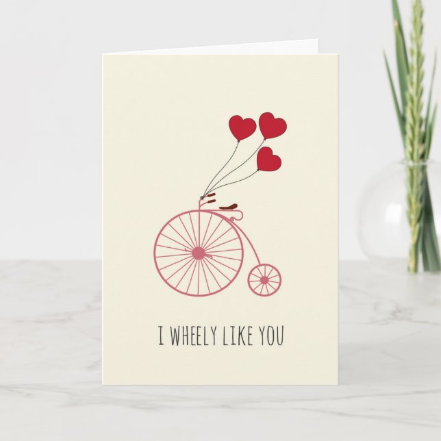 Ich mag dich | Valentines Cards Feiertagskarte (Vorderseite)