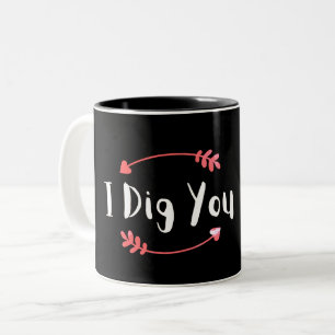 Ich mag dich Valentinstag passende Partnerfreundin Zweifarbige Tasse
