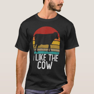 Ich mag die Kühe T-Shirt Retro Vintage 80er 70er K