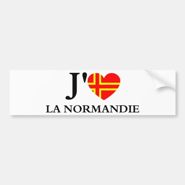 Ich mag die Normandie Autoaufkleber (Vorne)