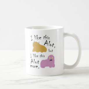 Ich mag dieses viel, aber ich mag dieses viel mehr kaffeetasse